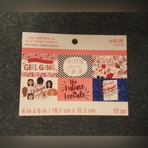 She Inspires Us 4 in. x 6 in. 12 pc. Postcard Set